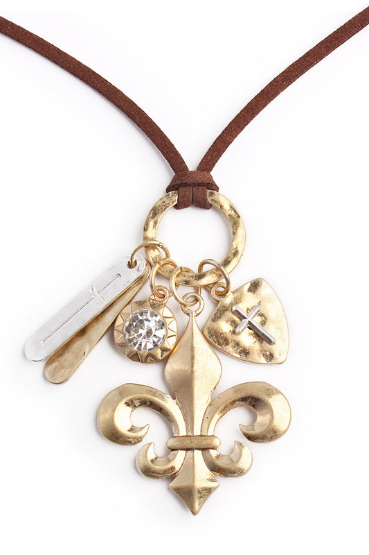 Religious Fleur De Lis Necklace