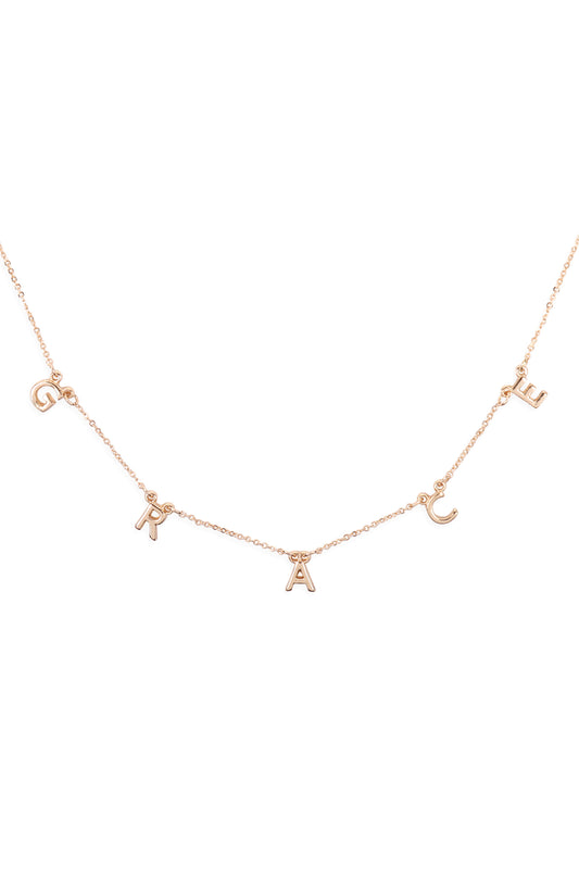 Grace Word Station Necklace