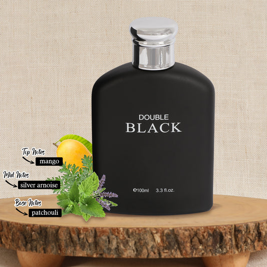 Double Black Spray Cologne Eau De Toilette For Men - 100ML/3.3 FL.OZ.