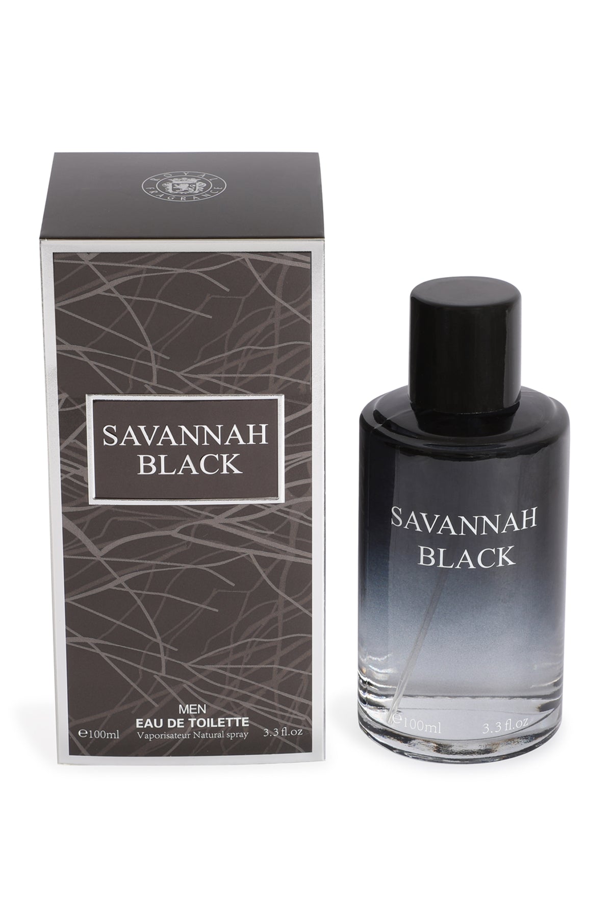 SAVANNAH BLACK SPRAY COLOGNE EAU DE TOILETTE FOR MEN - 100ML/3.3 FL.OZ.
