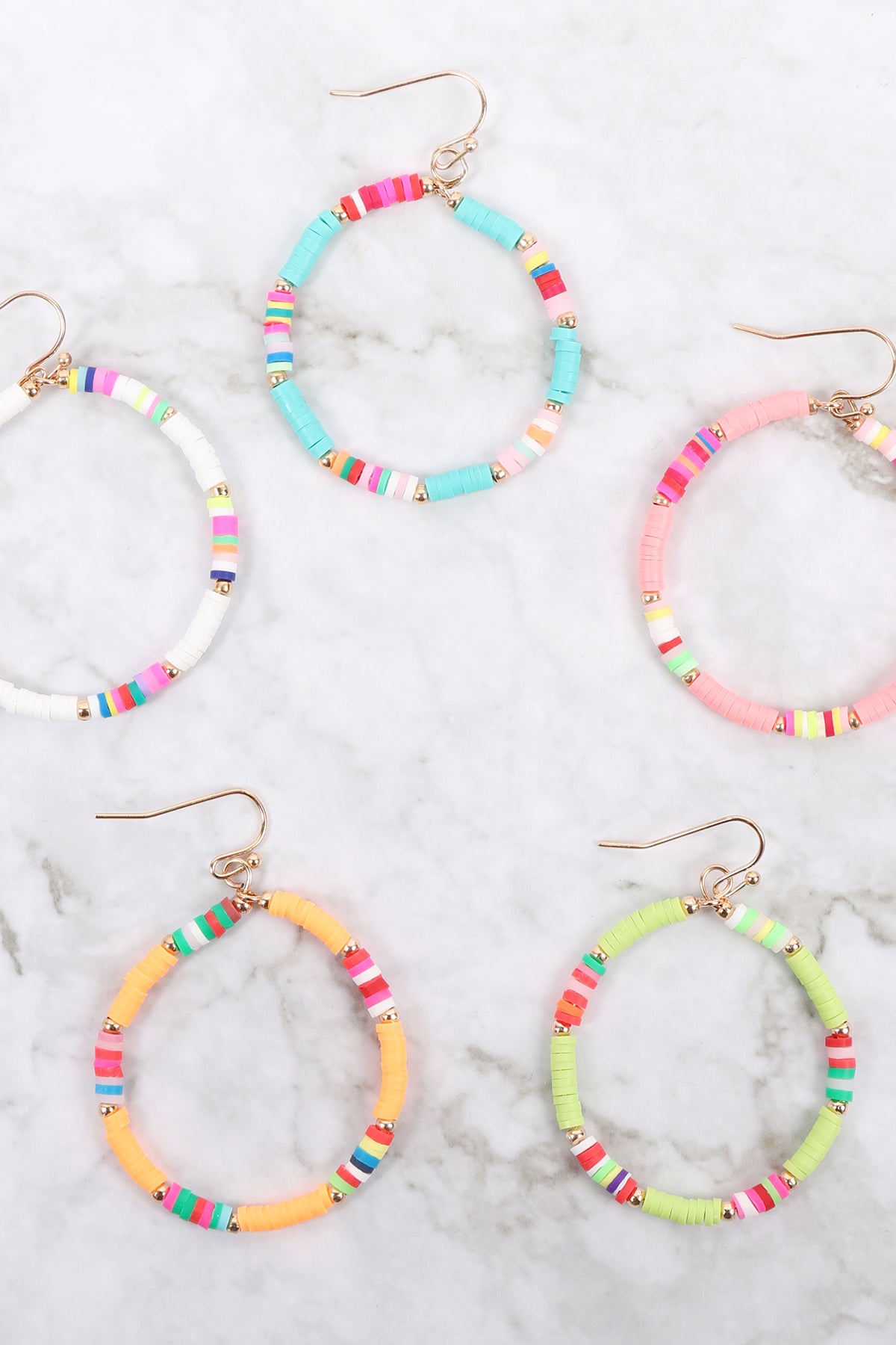 Rubber Disc Hook Earrings