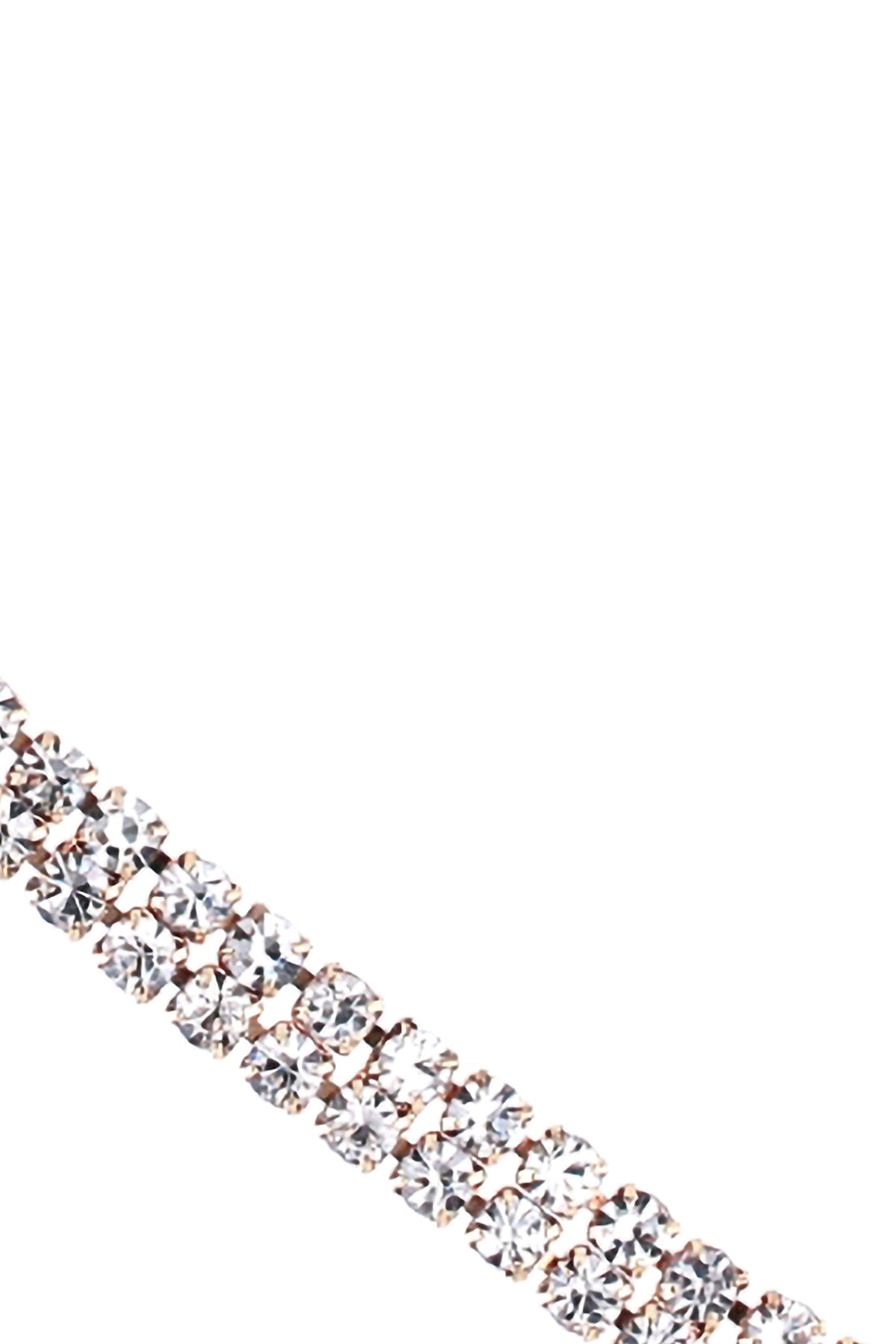 2mm Rhinestone 2 Row Anklet