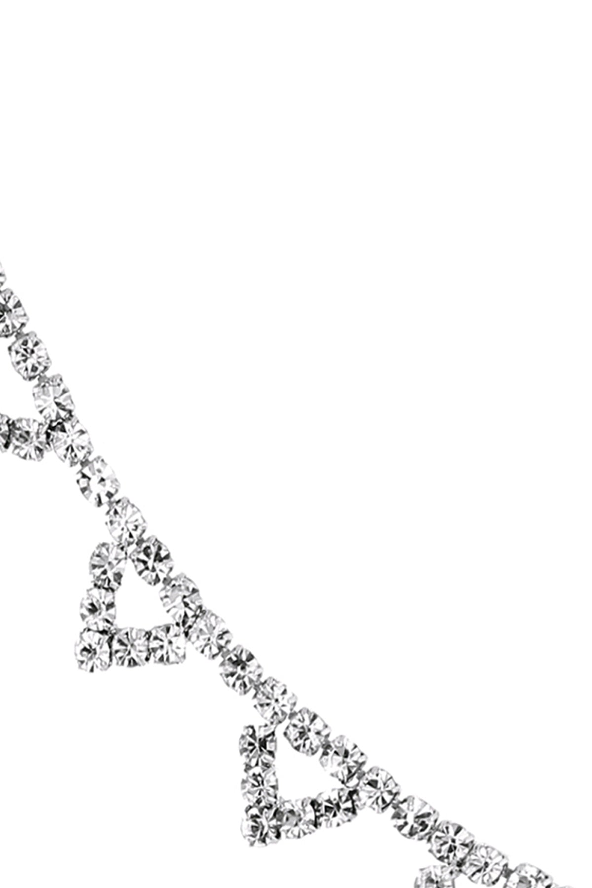 Rhinestone Triangle Design Anklet