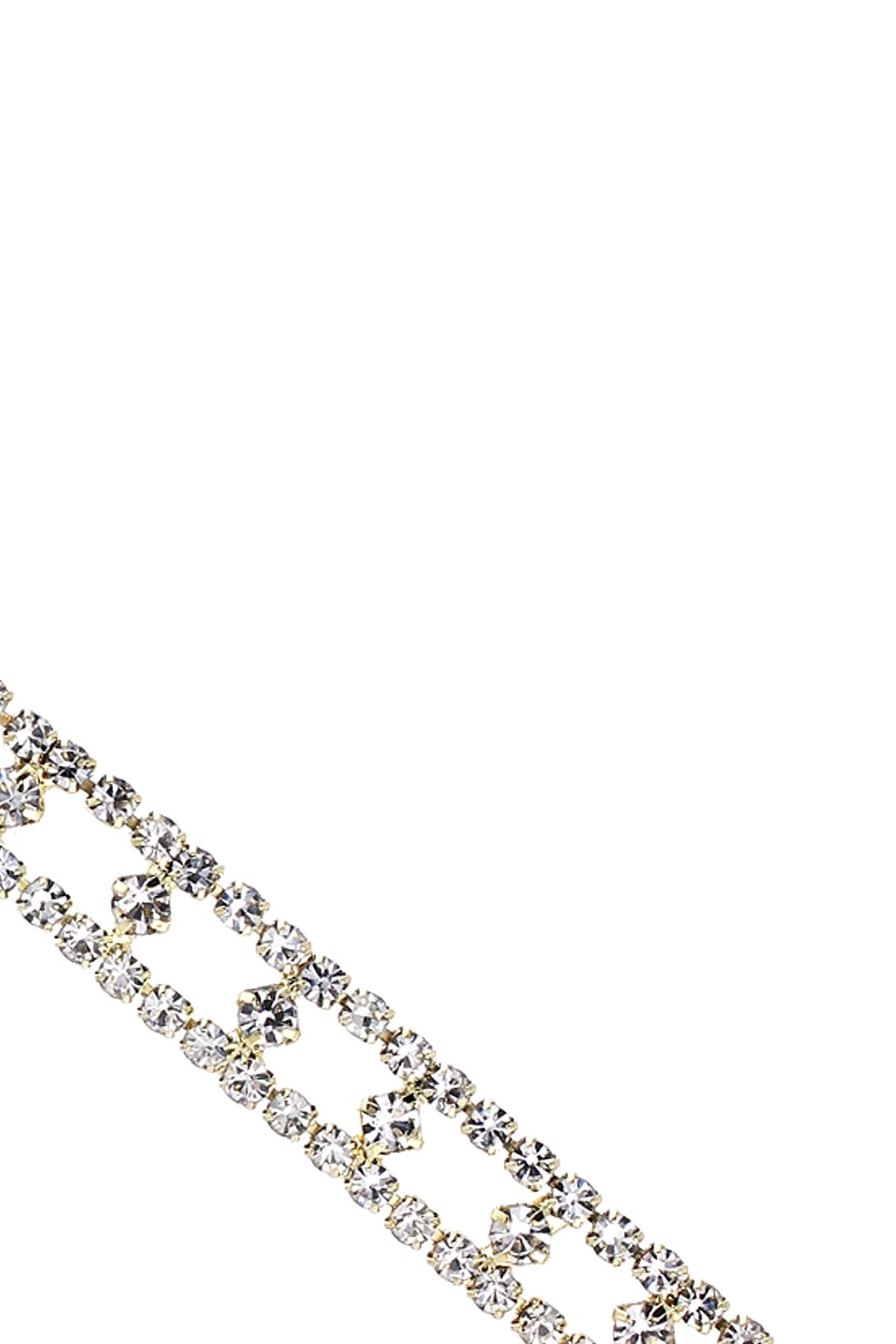 Rhinestone Railway Design Anklet