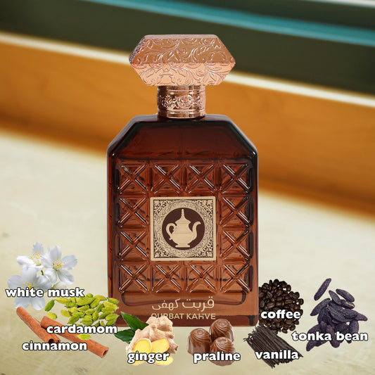 Qurbat Kahve Spray Perfume Eau De Parfum For Men - 100ML/3.4FL.OZ./3PCS