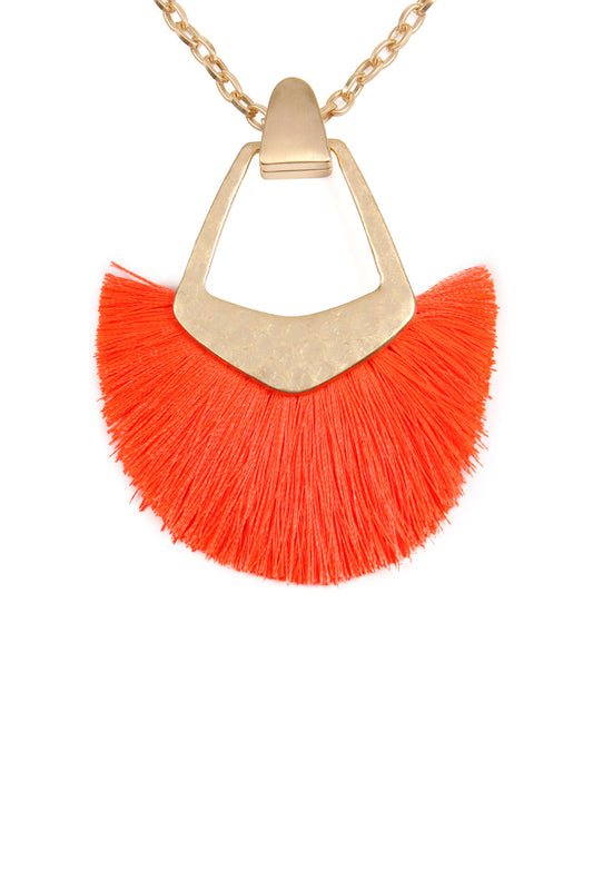Bohemian Inspired Tassel Pendant Necklace