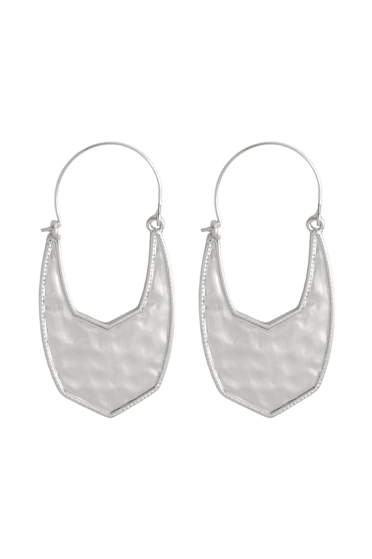 Geometric Shape Metal Hoop Earrings
