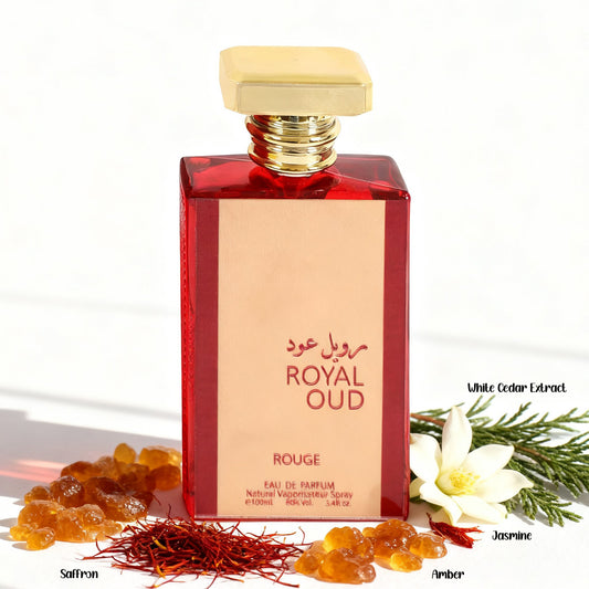 Royal Oud Rouge Spray Perfume Eau De Parfum For Men - 100ML/3.4FL.OZ./3PCS