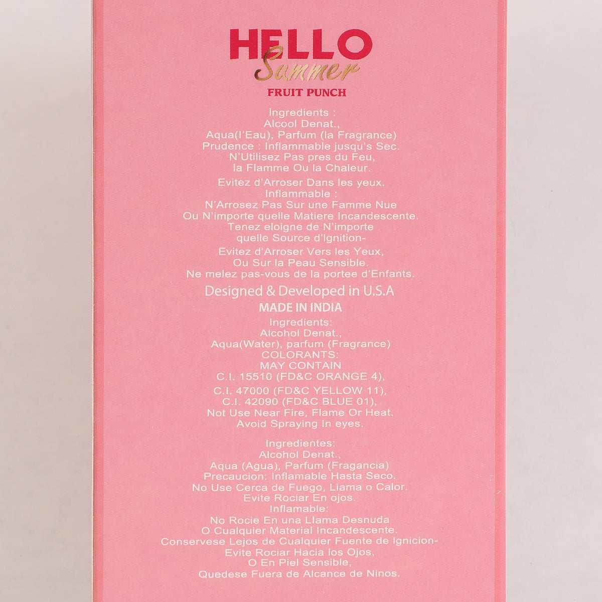 Hello Summer Fruit Punch Spray Perfume Eau De Parfum For Women - 100ML/3.4FL.OZ./3PCS