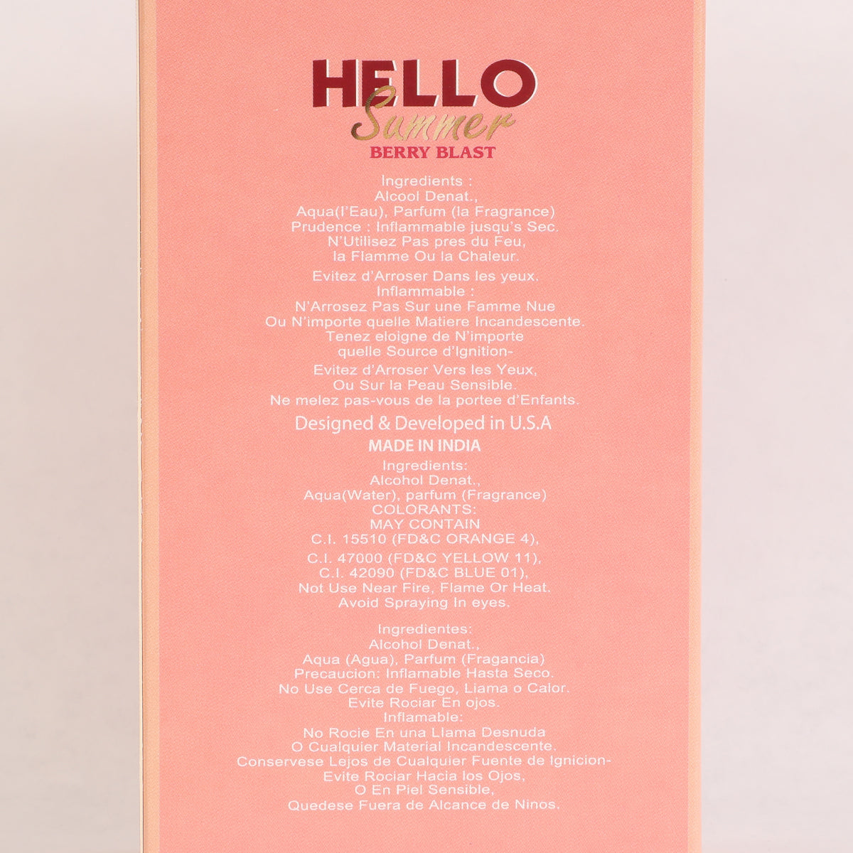Hello Summer Fruit Berry Blast Spray Perfume Eau De Parfum For Women - 100ML/3.4FL.OZ./3PCS