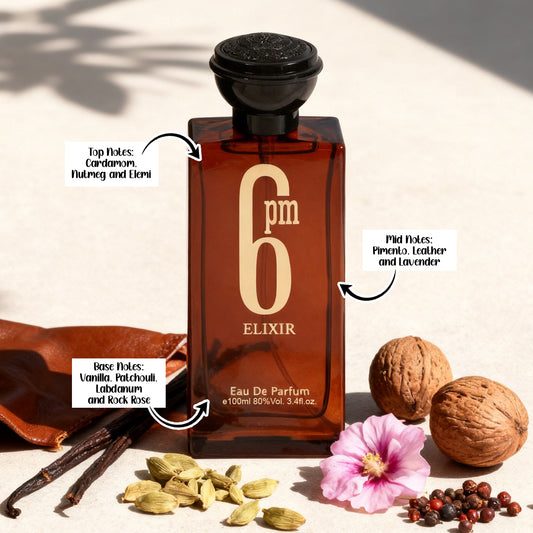 6 Pm Elixir Spray Perfume Eau De Parfum For Men And Women - 100ML/3.4FL.OZ./3PCS