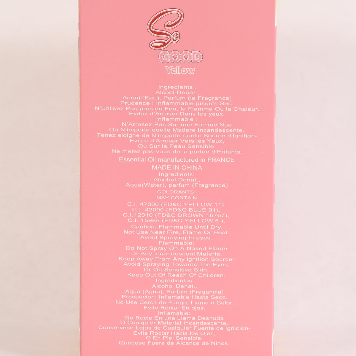 So Good Yellow Spray Perfume Eau De Parfum For Women - 100ML/3.4FL.OZ./3PCS