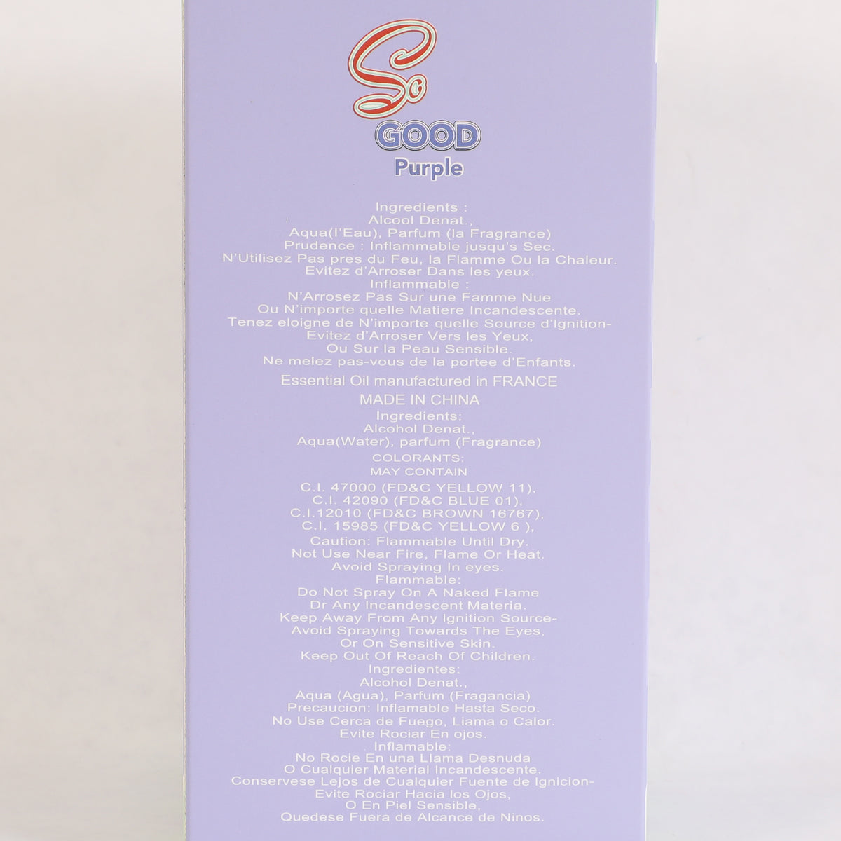 So Good Purple Spray Perfume Eau De Parfum For Women - 100ML/3.4FL.OZ./3PCS