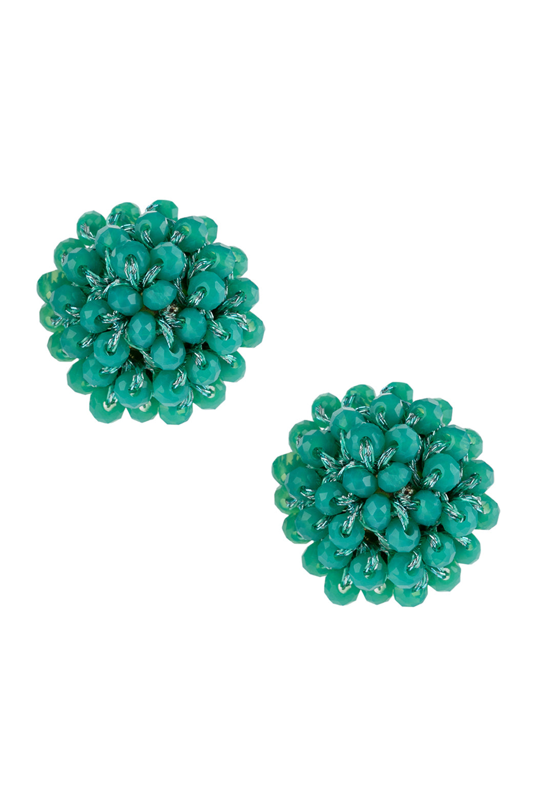 Tur2uoise Rondelle Post Earring