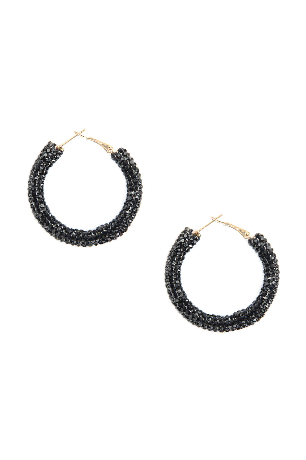 Rhinestone Coated Hoop Earring / 1PAIR