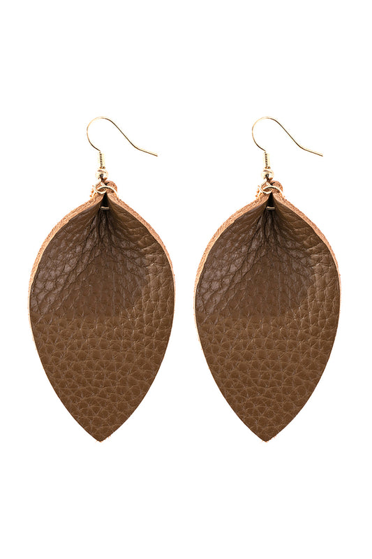 Pinched Teardrop Hoop Drop Earrings