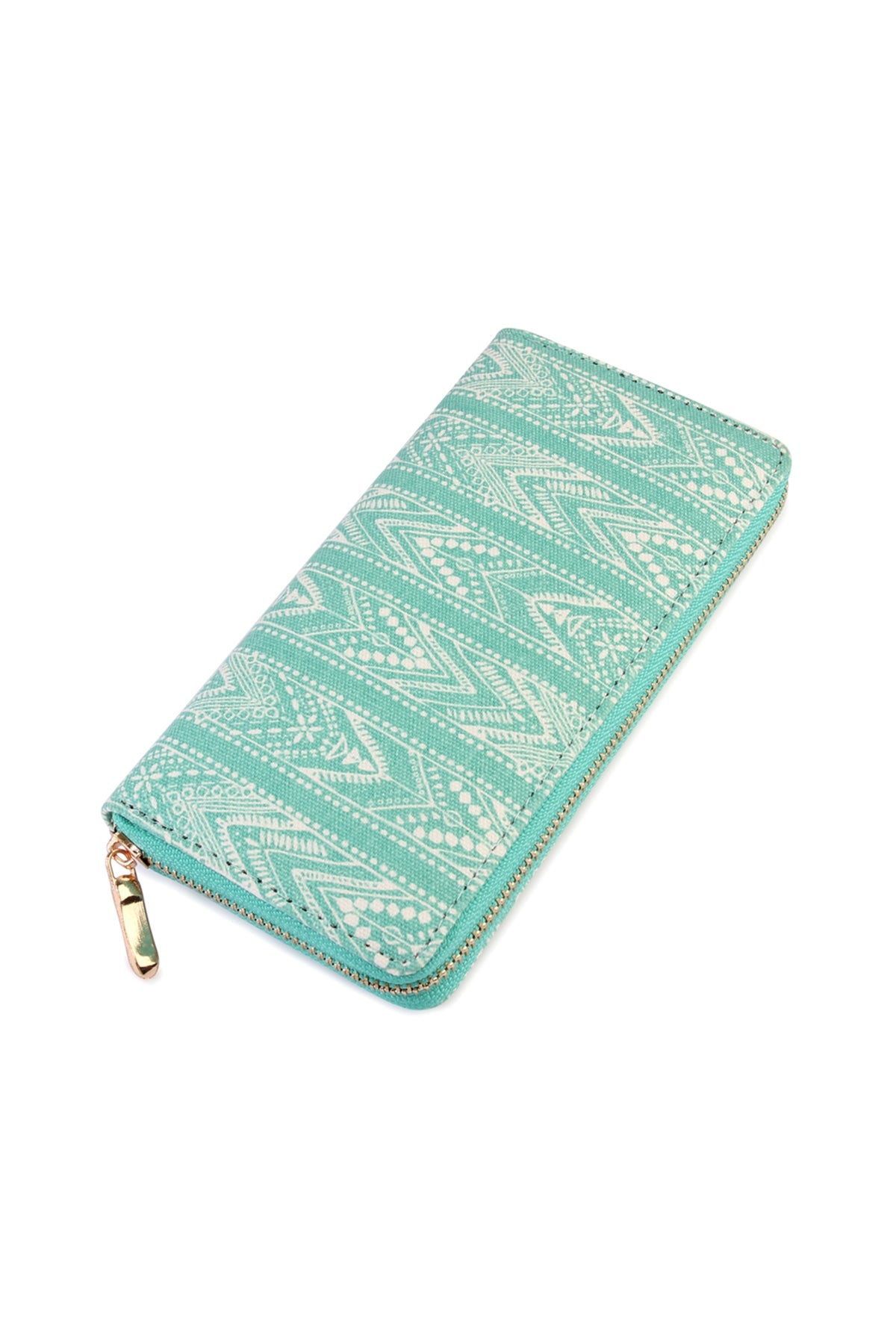 Lace Pattern Printed Zipper Wallet
