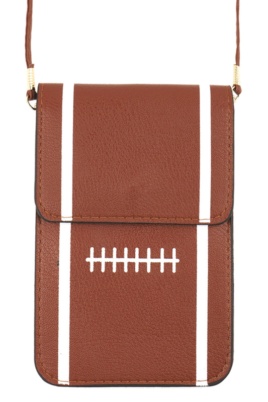 Football Cellphone Transparent Crossbody Bag