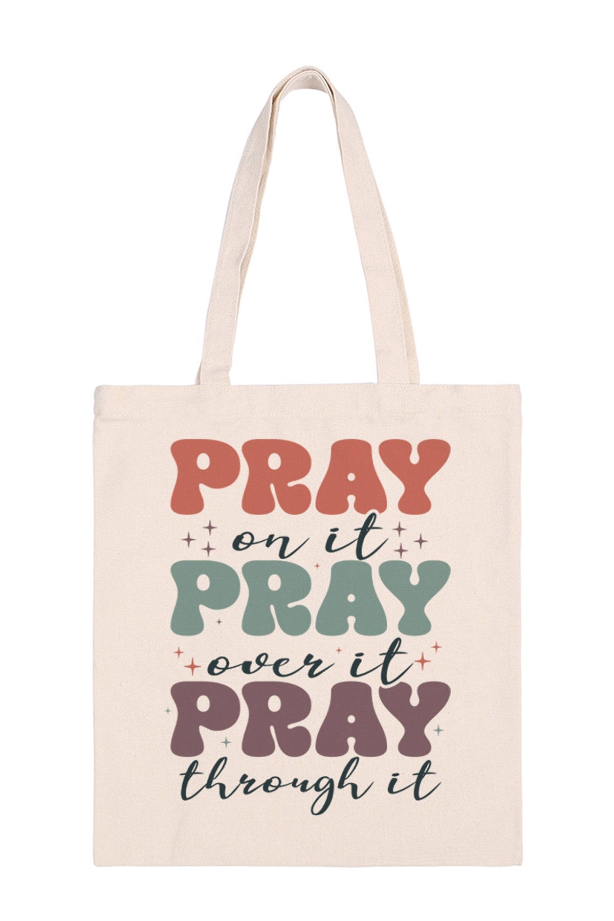 Pray On It Print Minimalist Fashion Tote Bag
