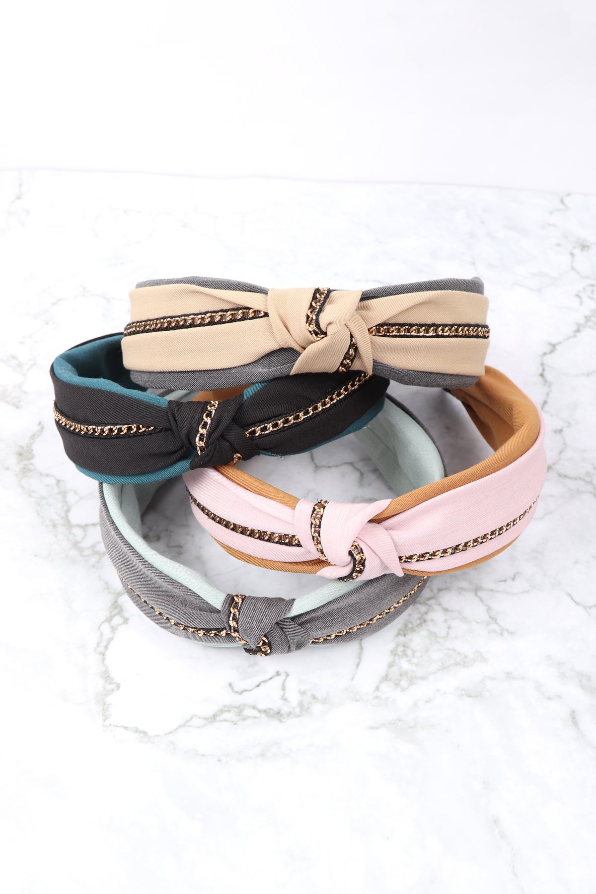 Knot With Chain Accent Headband Hair Accessories