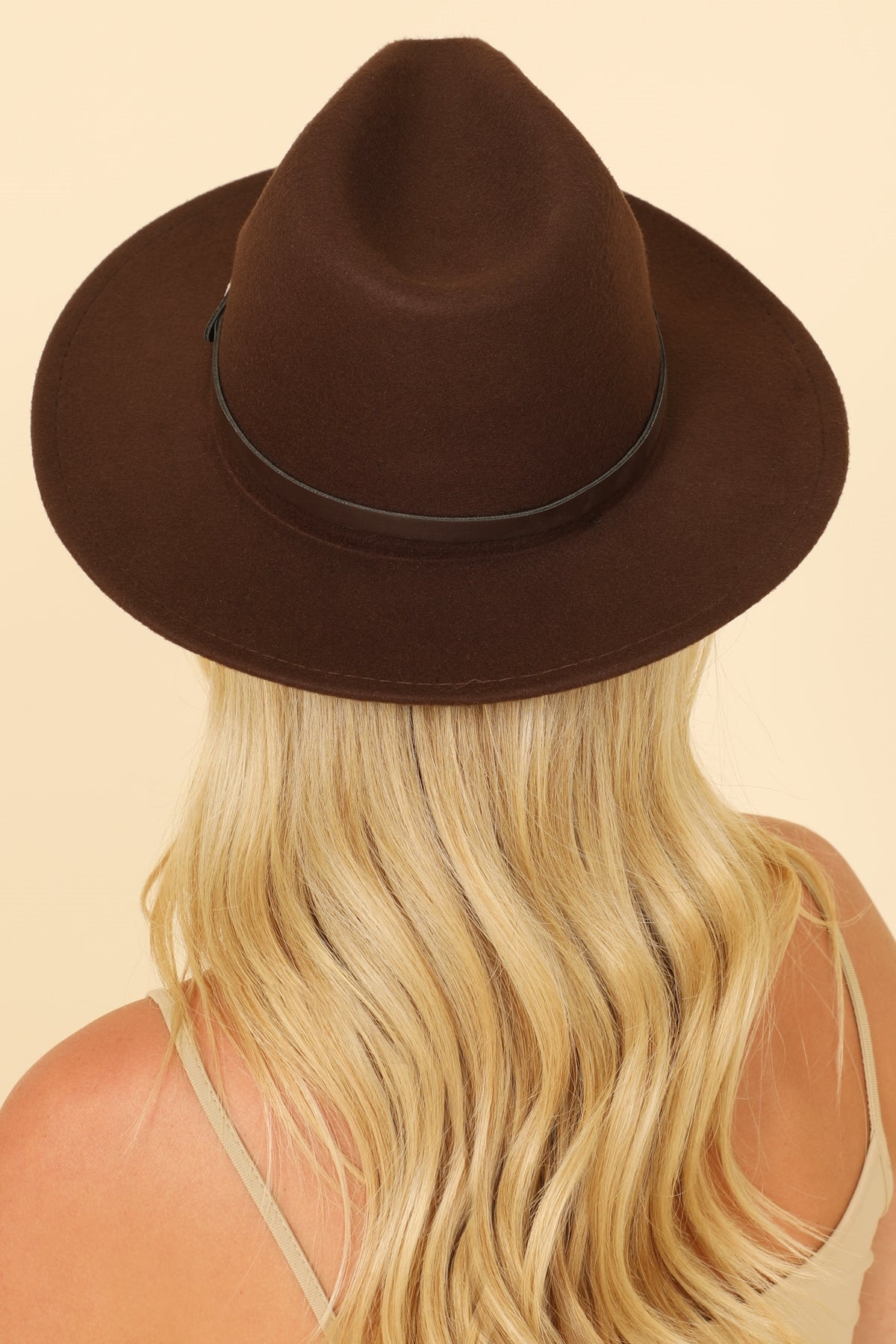 Fedora Panama Hat with Leather Buckle Hatband