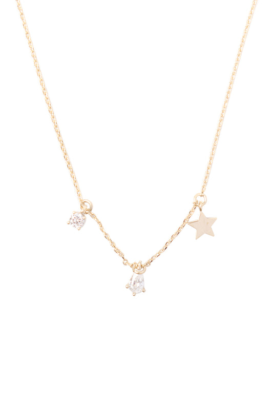 Charm Star Rhinestone Chain Necklace