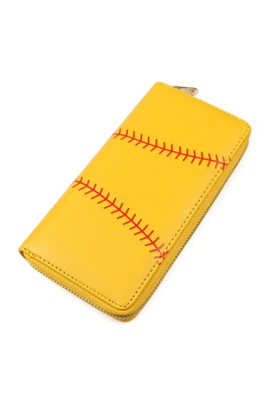 Softball Zipper Wallet