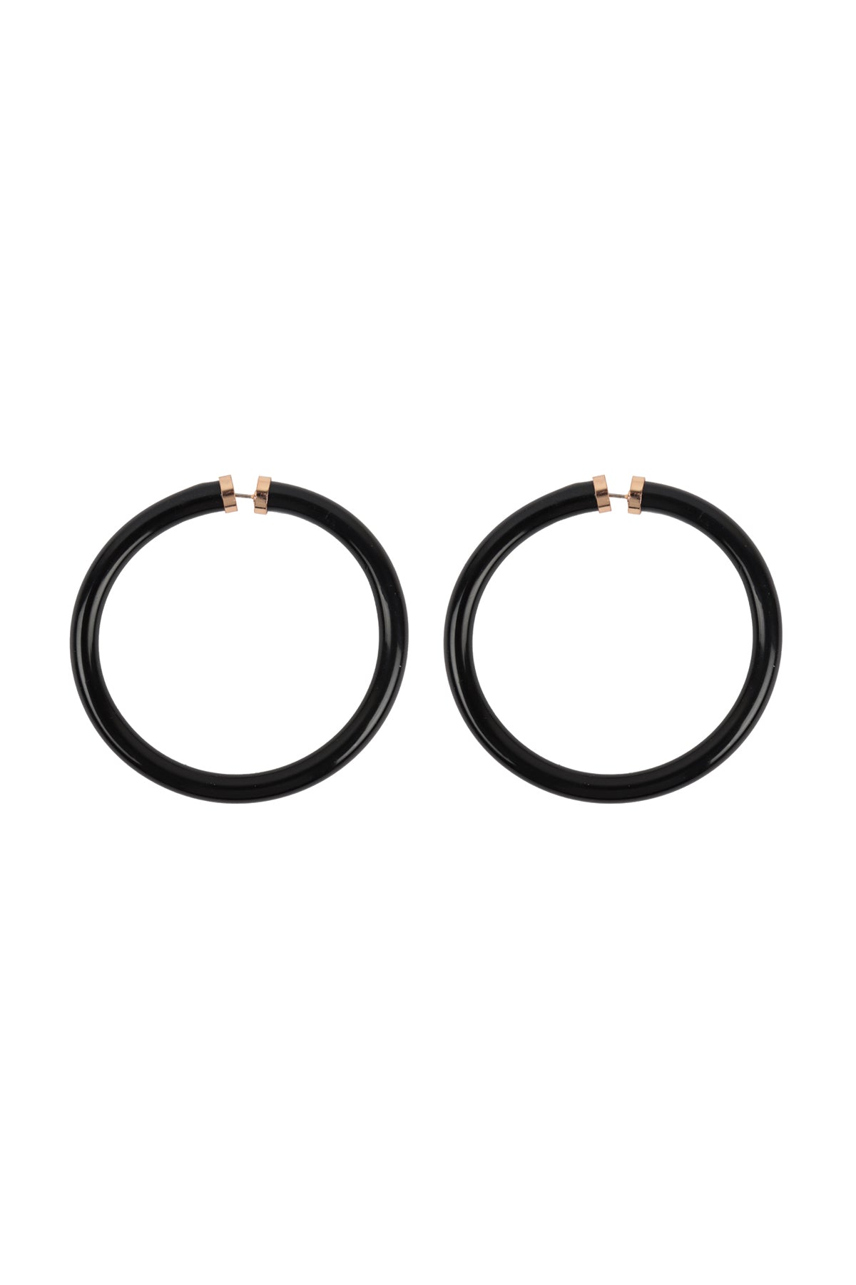 Tube Jelly Hoop Earrings Black