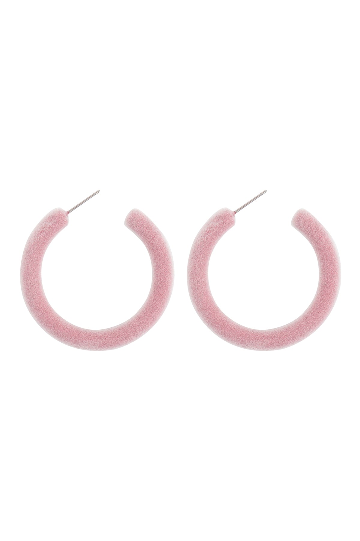 Velvet Hoop Earrings Mauve