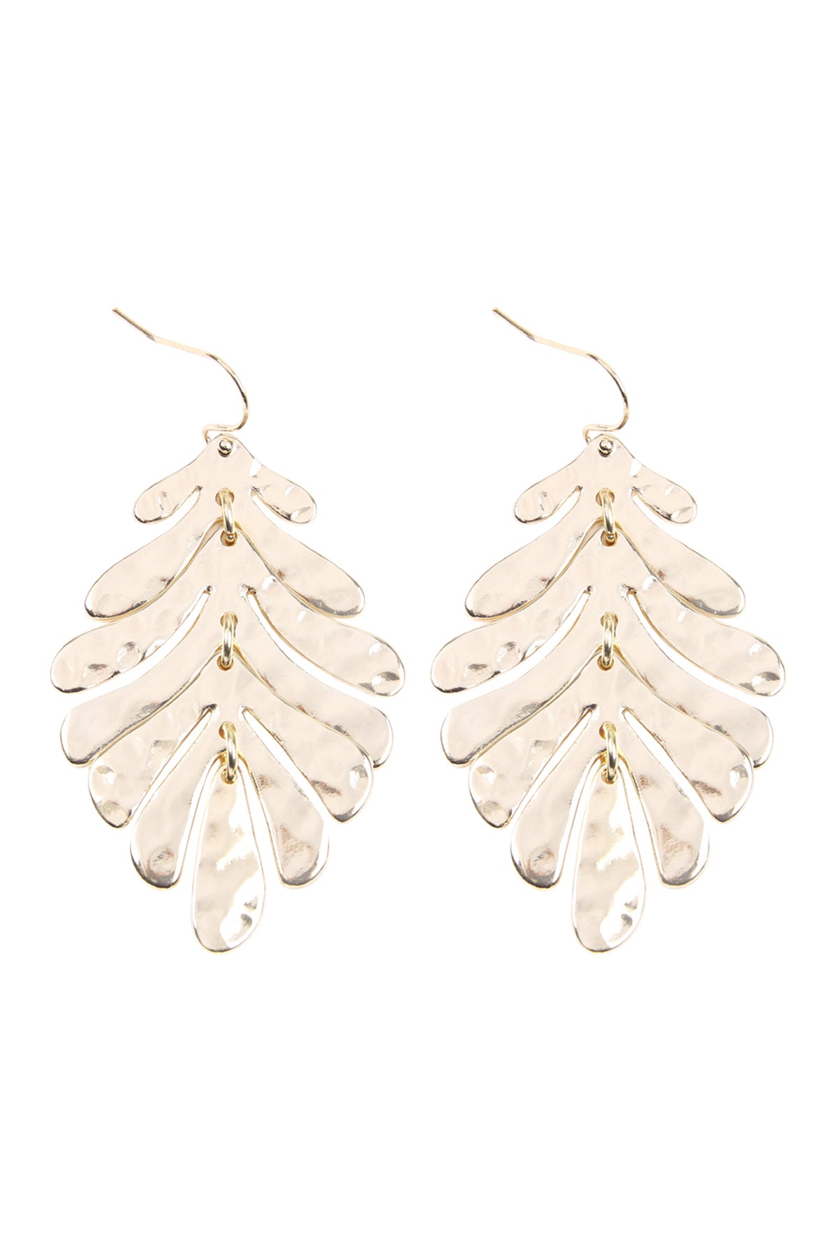 Gold Fish Hook Metal Earrings