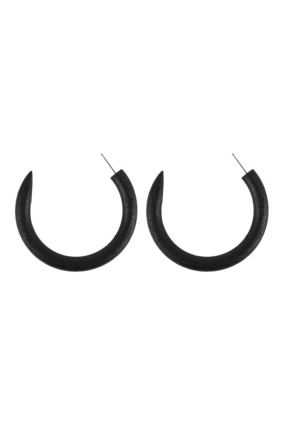 Horn Wood Color Hoop Earrings