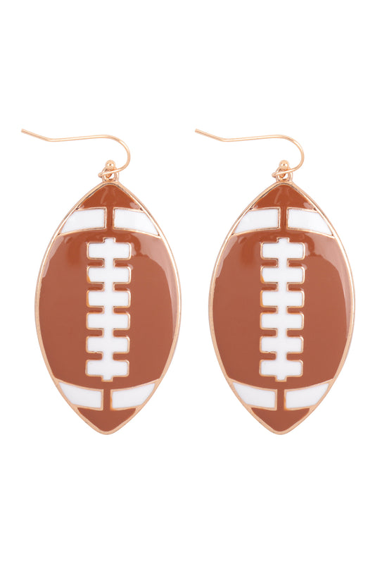 Sports Enamel Fish Hook Earrings