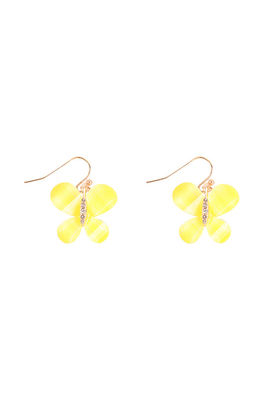 Resin Butterfly Fish Hook Earrings