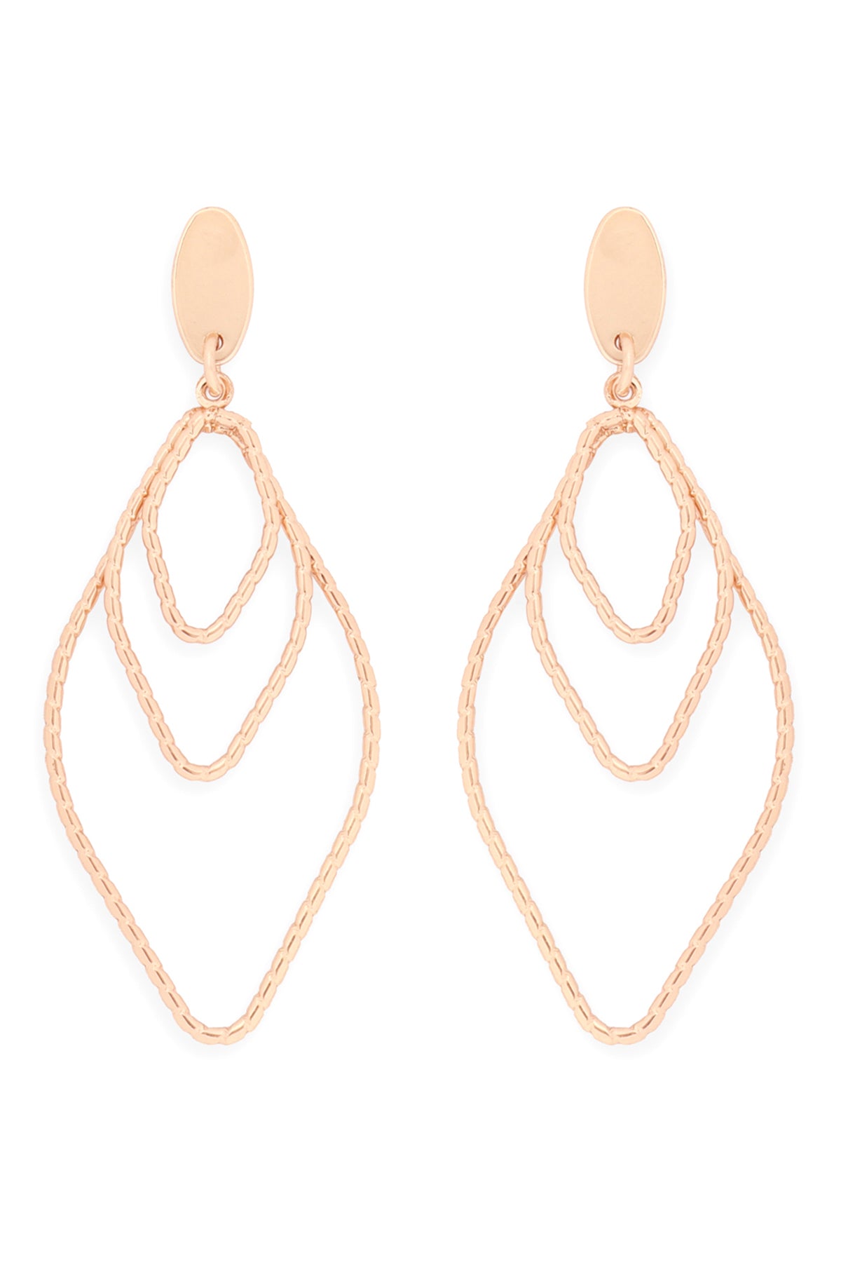 Gold Layered Textured Mar2uise Earrings