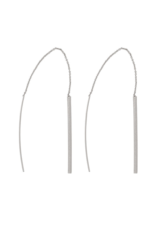 Lariat Earrings Silver