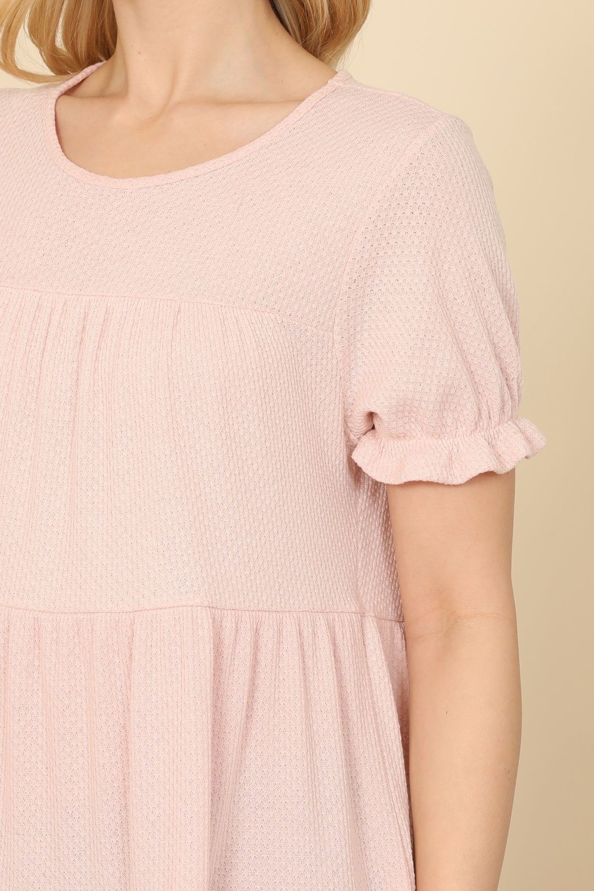 Ruffle Short Sleeve Tiered Top