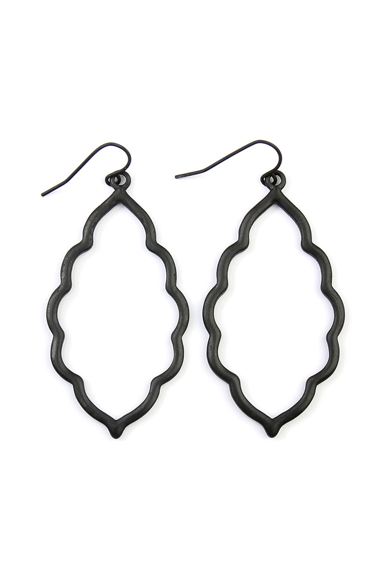Moroccan Cutout Earrings Black