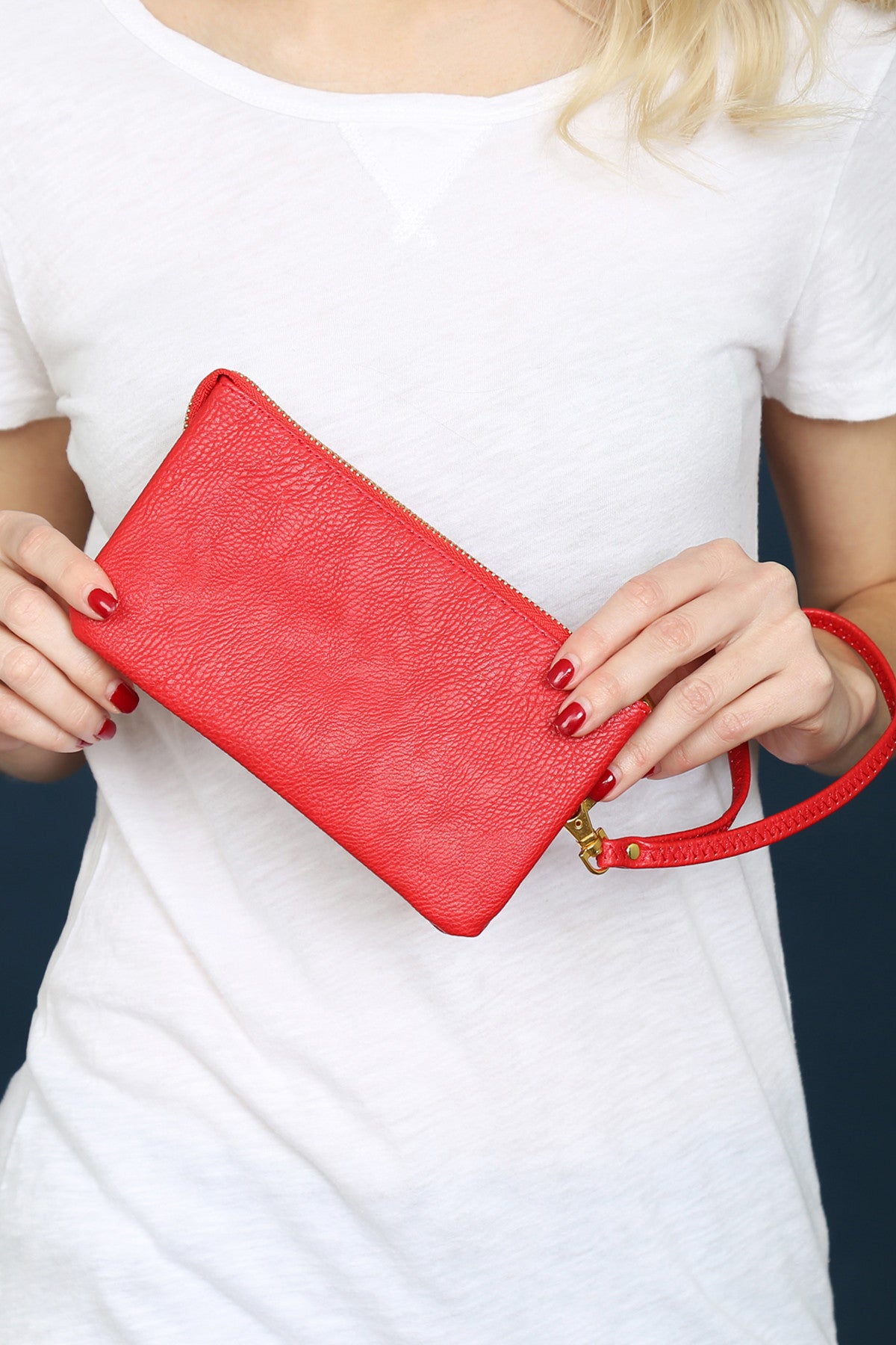 Leather Wallet with Detachable Wristlet