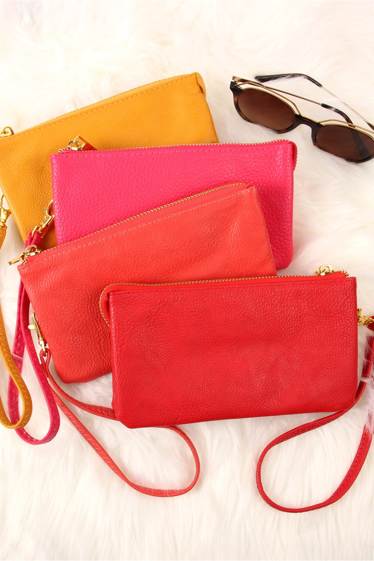 Leather Wallet with Detachable Wristlet