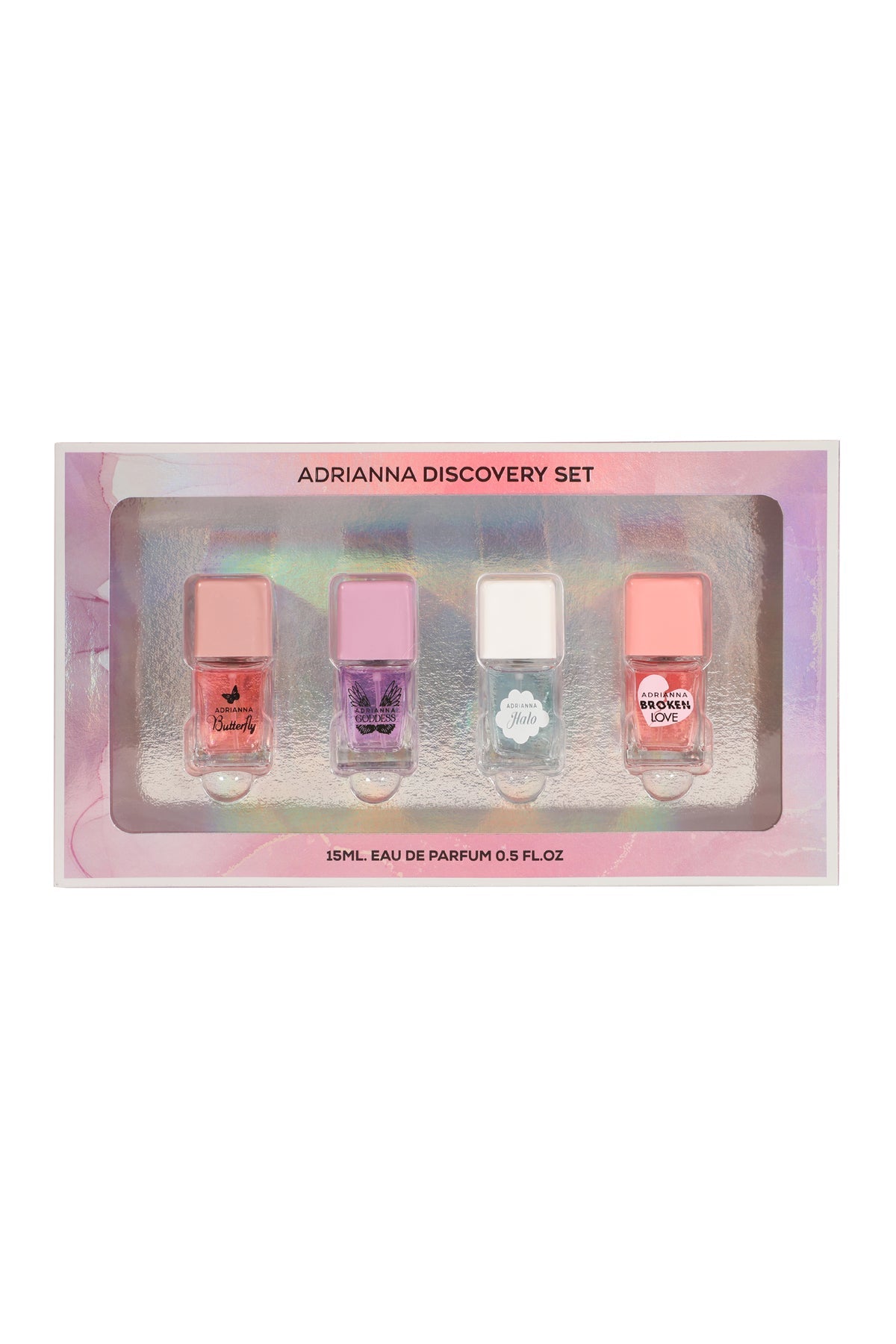 ADRIANNA DISCOVERY BUTTERFLY, GODDESS, HALO, BROKEN LOVE SPRAY PERFUME EAU DE PARFUM FOR WOMEN -15ML/0.5FL.OZ./3 GIFT SET