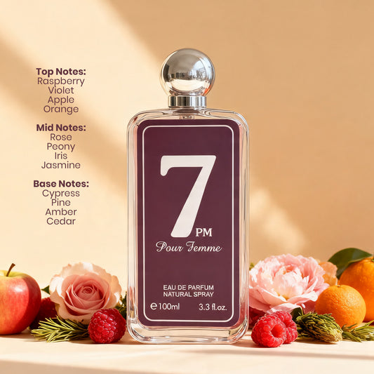 7 PM Pour Femme Spray Perfume Eau De Parfum For Women - 100ML/3.4FL.OZ./3PCS