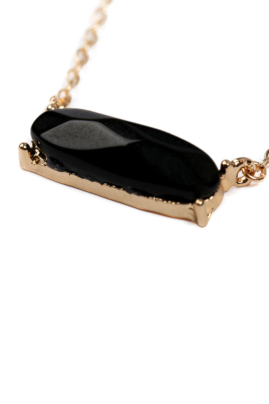 Natural Stone Oval Necklace