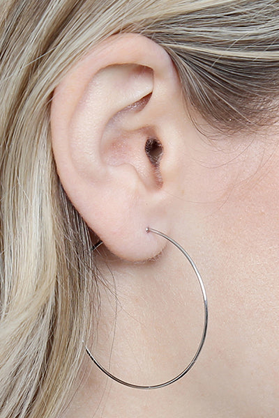 40MM Wire Hoop Earrings