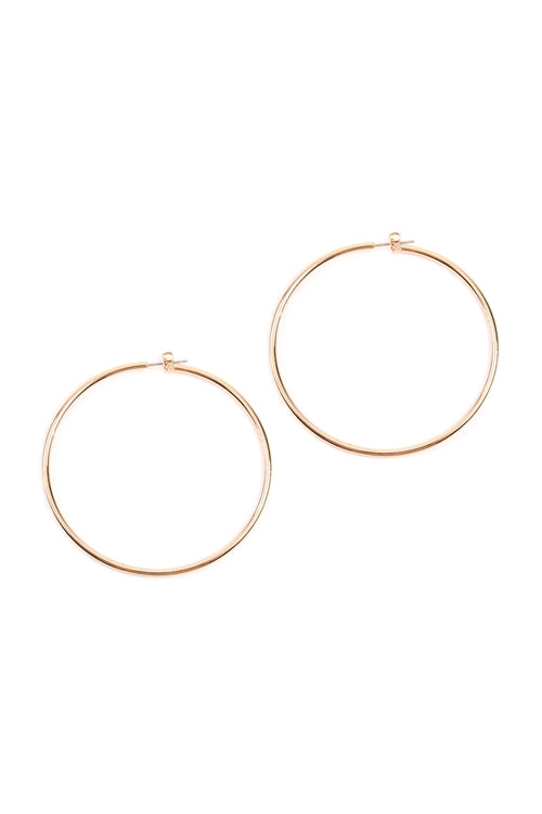 60MM Wire Hoop Earrings Matte Silver