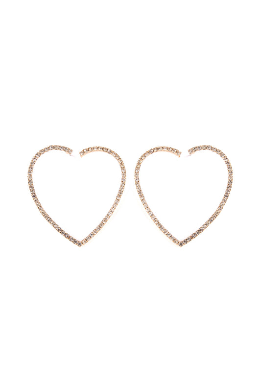 Heart Shape Earrings Gold