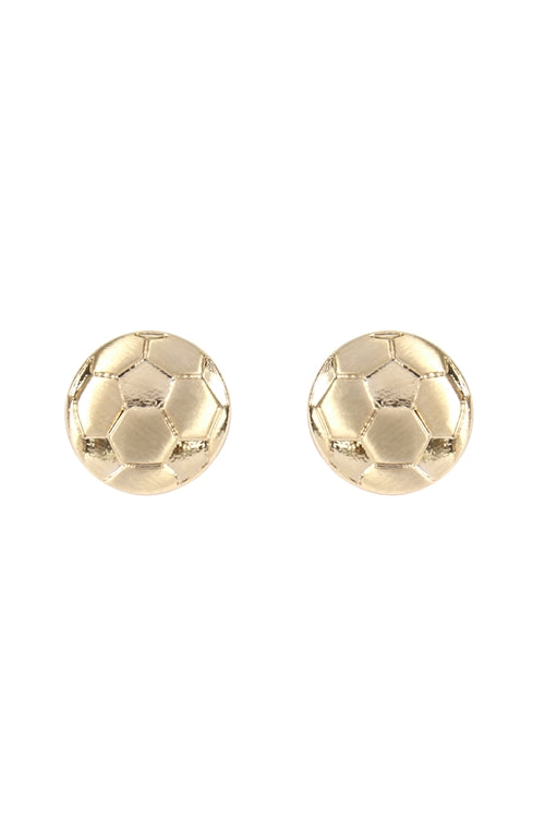 Simple Soccer Matte Earrings /6Pcs