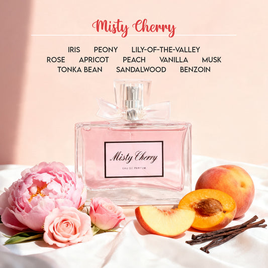Misty Cherry Spray Perfume Eau De Parfum For Women - 75ML/2.6FL.OZ./3PCS