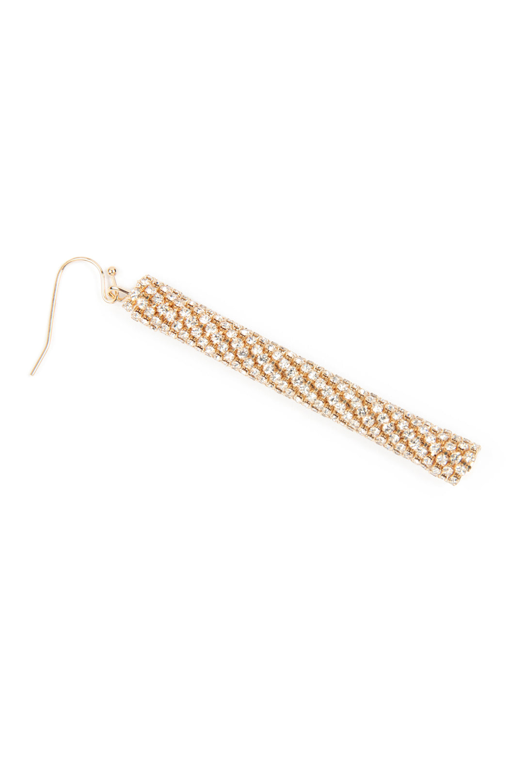 Cubic Zirconia Tube Drop Earrings