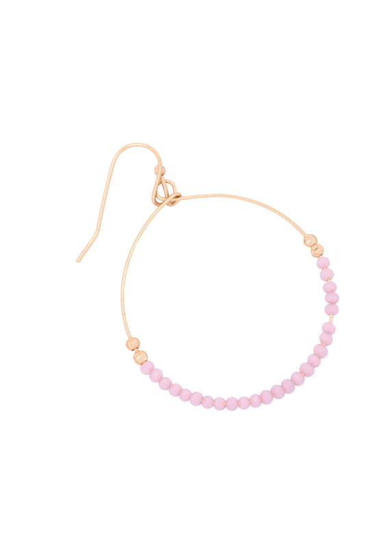 Glass Bead Round Earrings