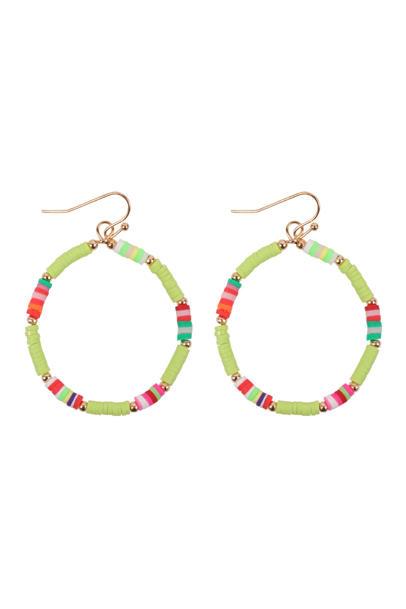 Rubber Disc Hook Earrings